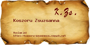 Koszoru Zsuzsanna névjegykártya