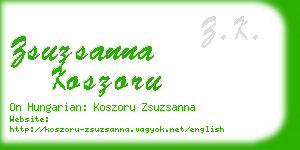 zsuzsanna koszoru business card